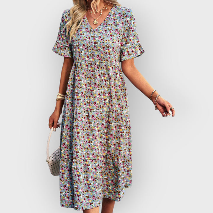 Amara | Floral Summer Midi Dress