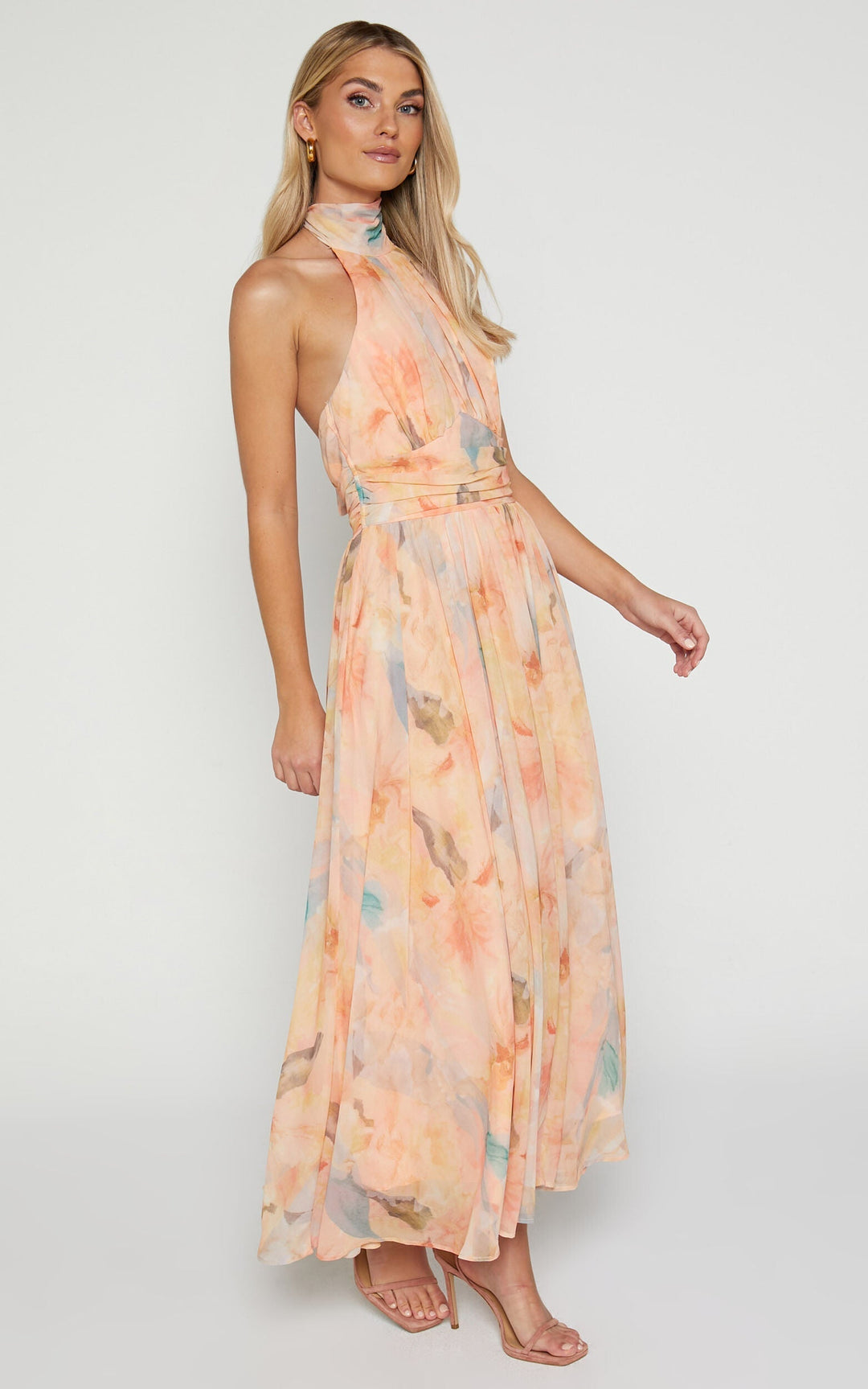 Antonella | Elegant Halterneck Maxi Dress
