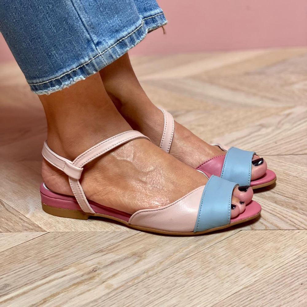 Aria™ | Asymmetrical Pink Sandals