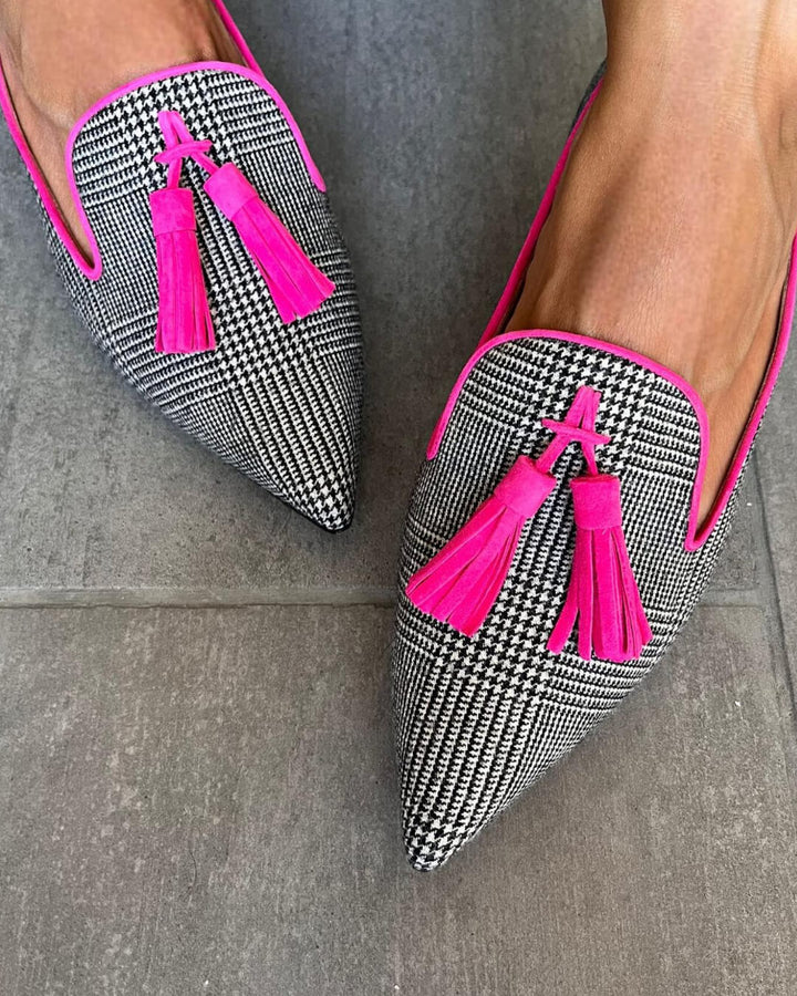 NADINE | Elegant pointed loafers with comfortable tassel