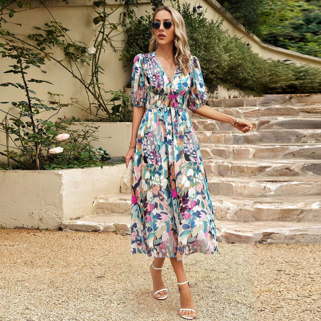 Cassie - Elegant embrace with V-neck dress