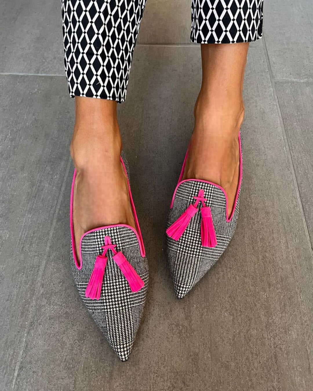 NADINE | Elegant pointed loafers with comfortable tassel