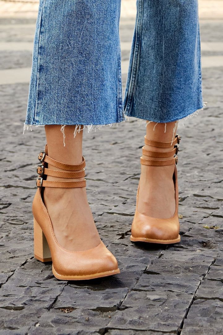 Elisa™ | Smooth Heeled Sandals