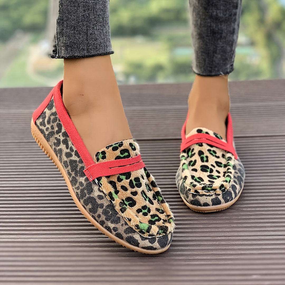 Aimee™ | Red Leopard Moccasin