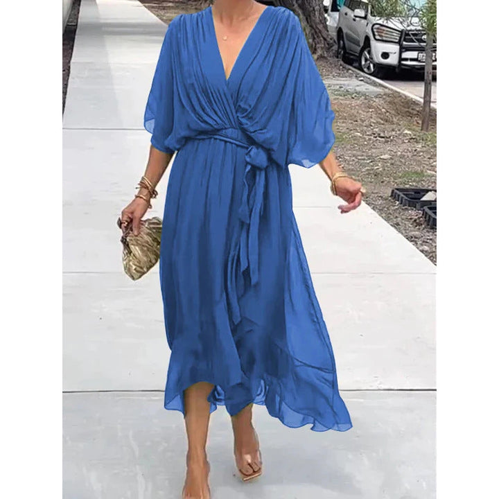 Shiloh - Elegant V-Neck Dress for a Sophisticated Style