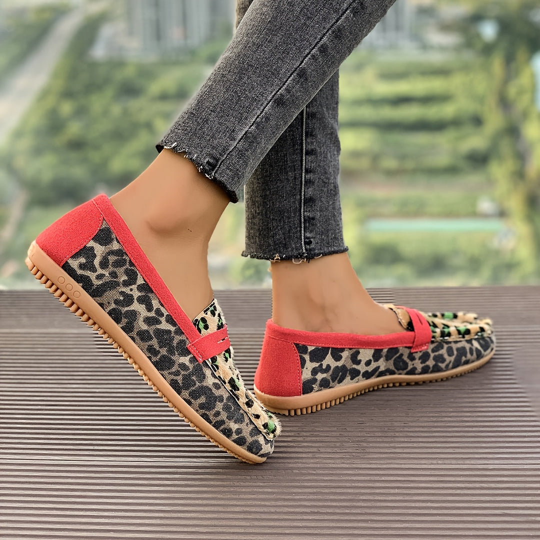 Aimee™ | Red Leopard Moccasin