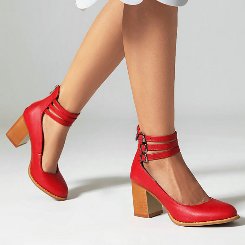 Elisa™ | Smooth Heeled Sandals