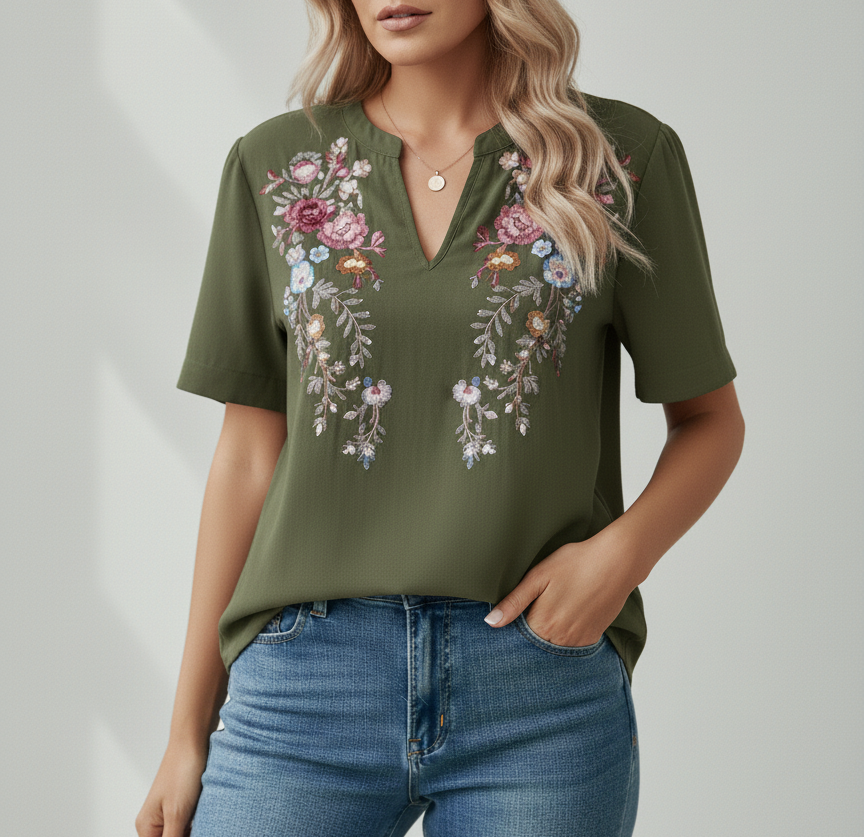 Kasia | Elegant Embroidered Top