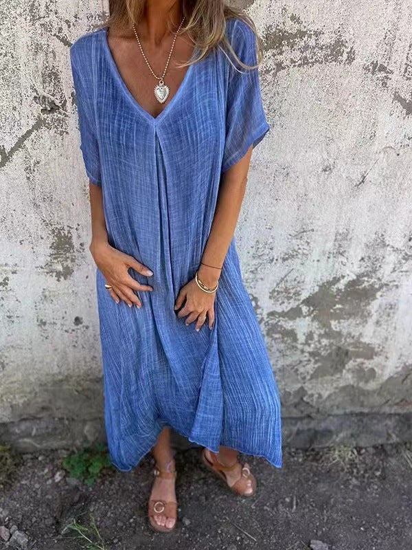Karen - Elegant V-Neck Midi Dress