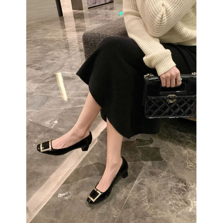 Teona™ | Elegant sandals with square toe and medium heel for a refined style