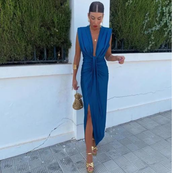 Isabelle - Party Dress with Deep Neckline