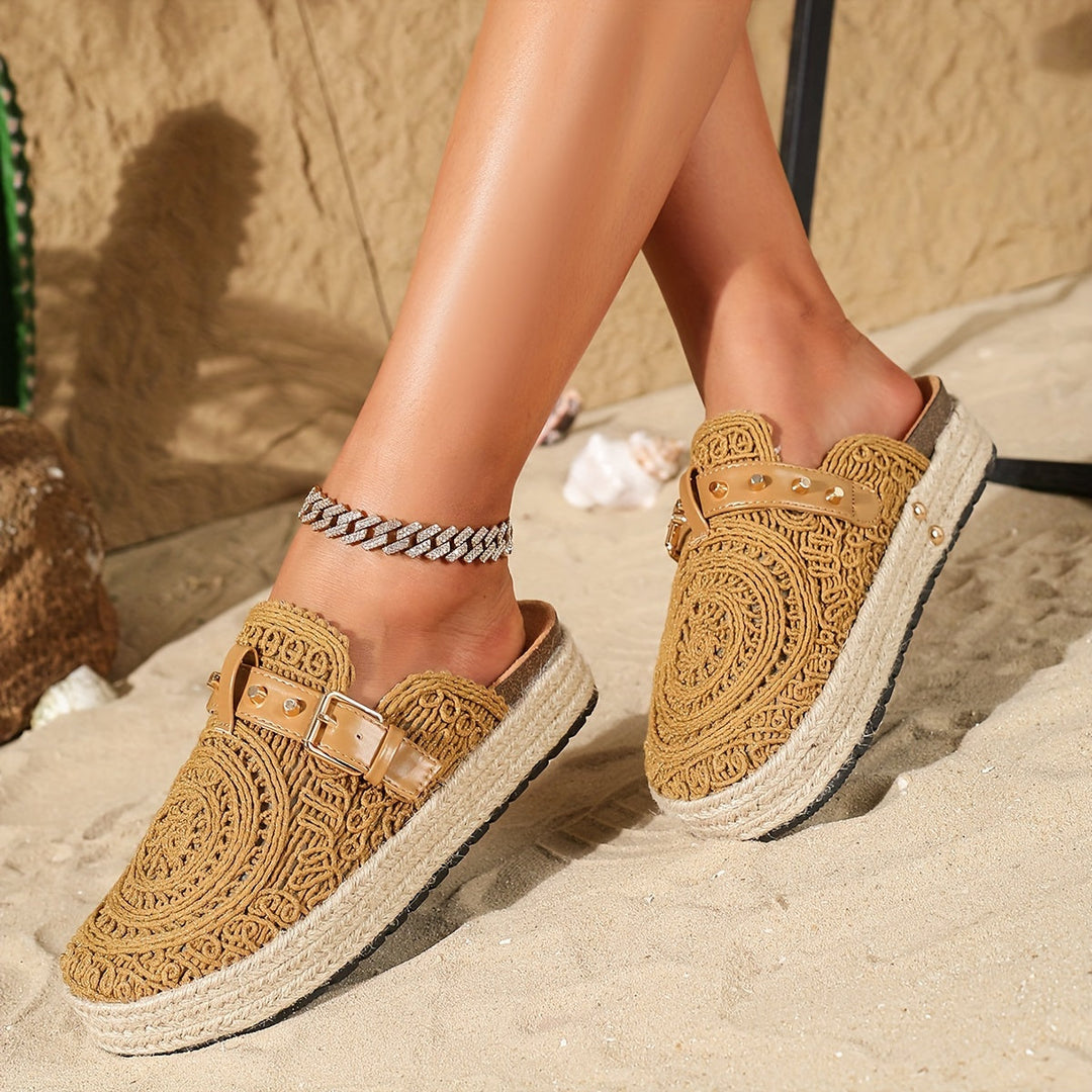 Solene™ Boho Crochet Mules