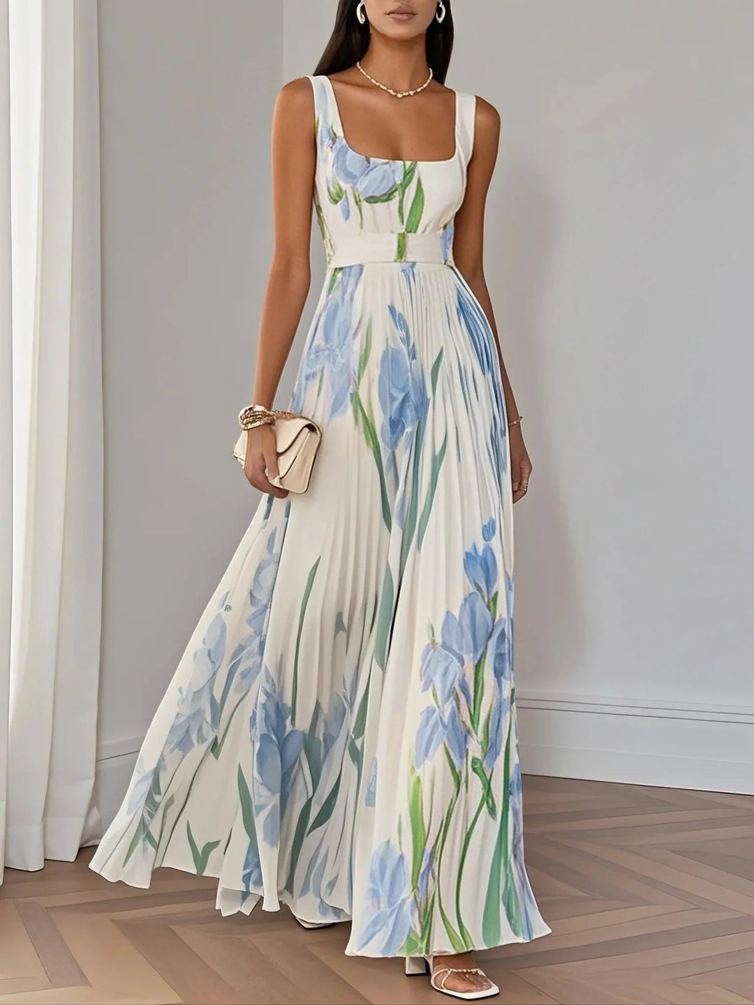 Liviana | Pleated Maxi Dress