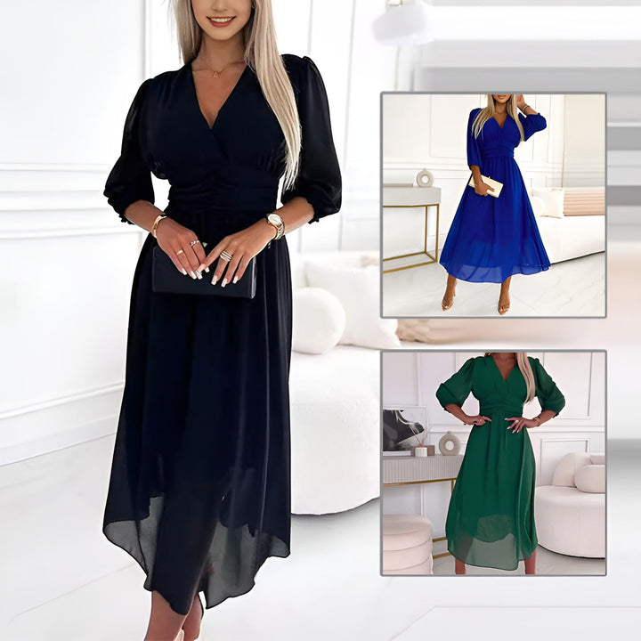 Farrah - Elegant Light Silk Chiffon Dress