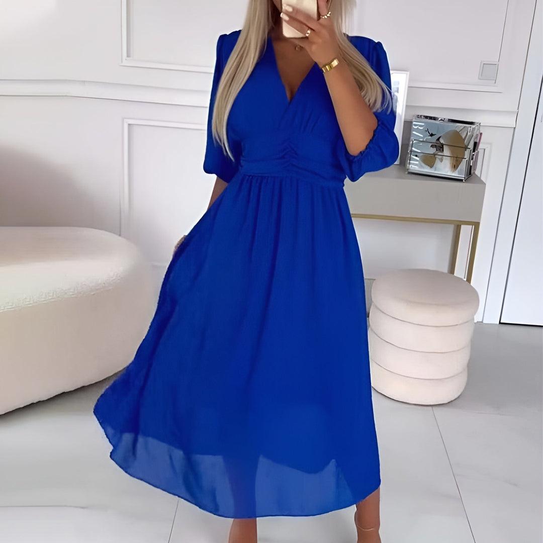 Farrah - Elegant Light Silk Chiffon Dress