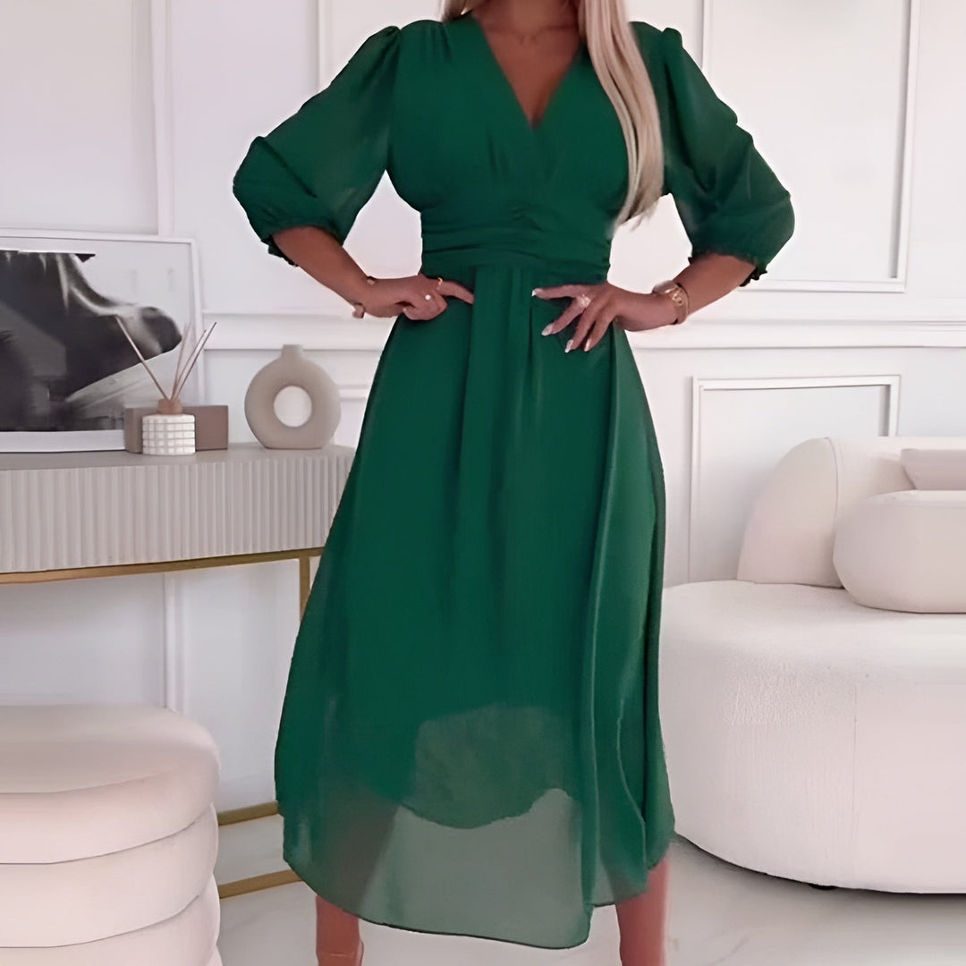 Farrah - Elegant Light Silk Chiffon Dress