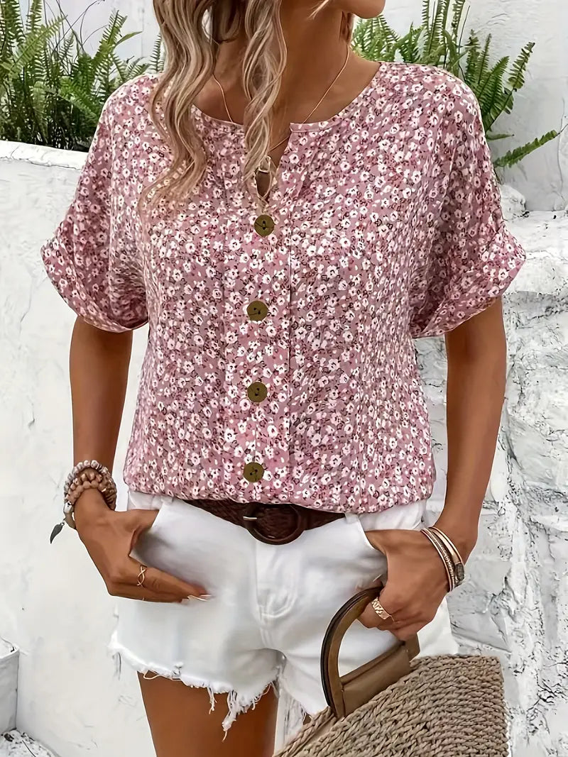 Jenna | Floral Button-Up Blouse